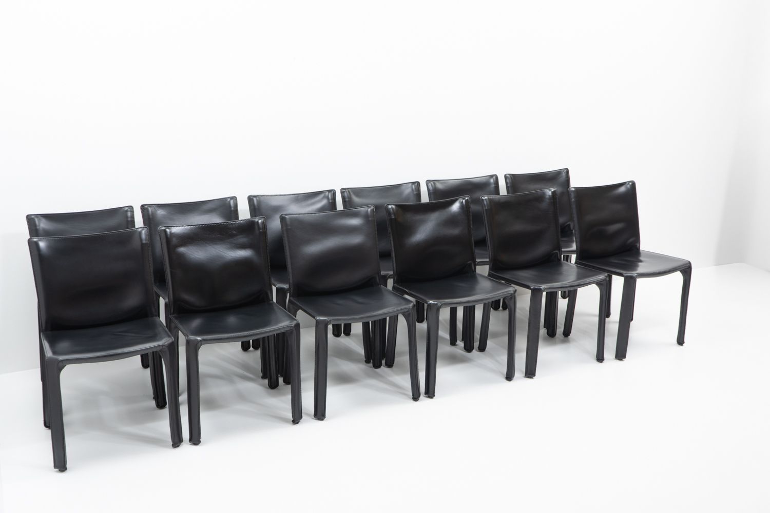 Mario Bellini For Cassina Cab 412, Set Of 12, 1990s photo Furniture