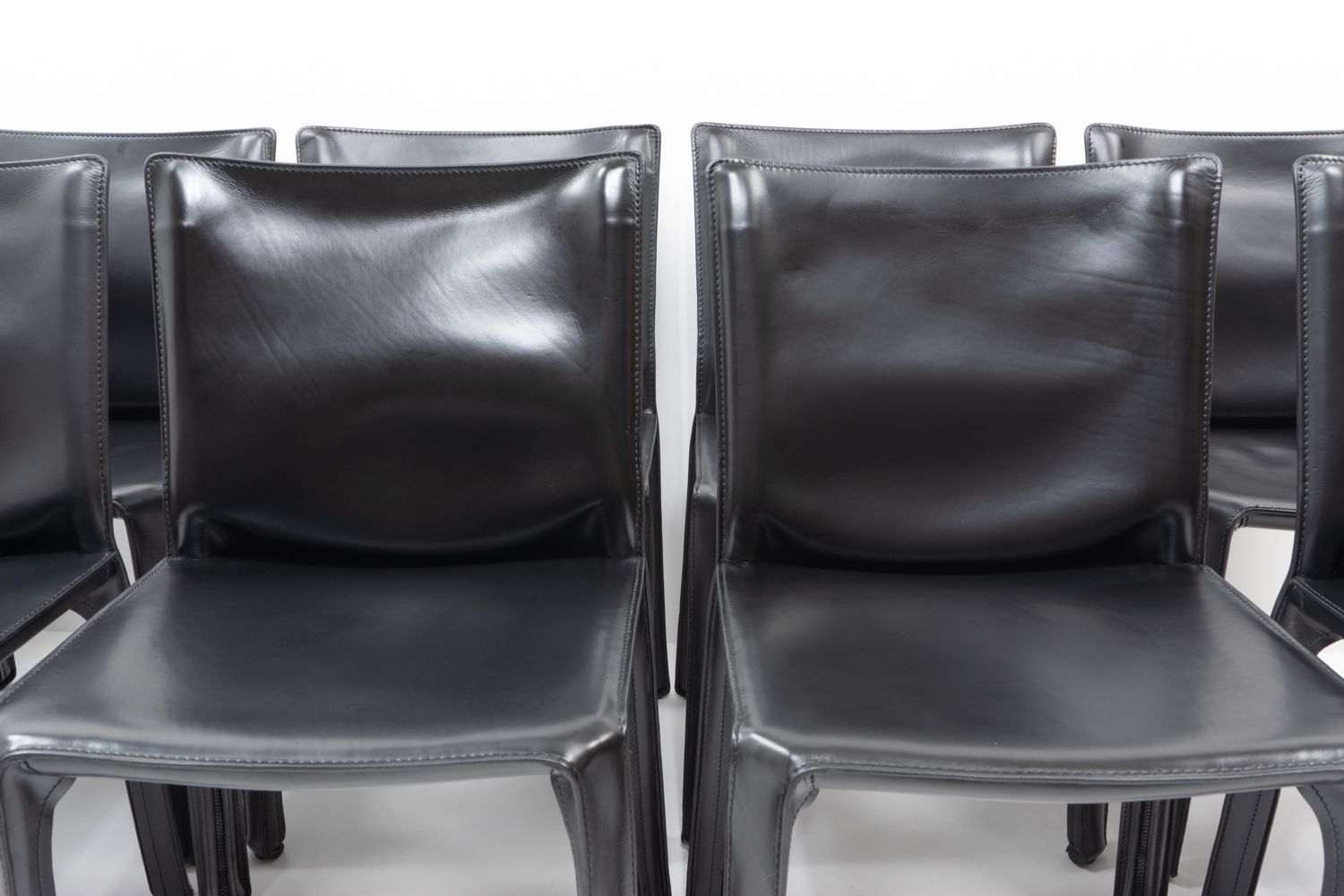 photo buy Mario Bellini For Cassina Cab 412, Set Of 12, 1990s