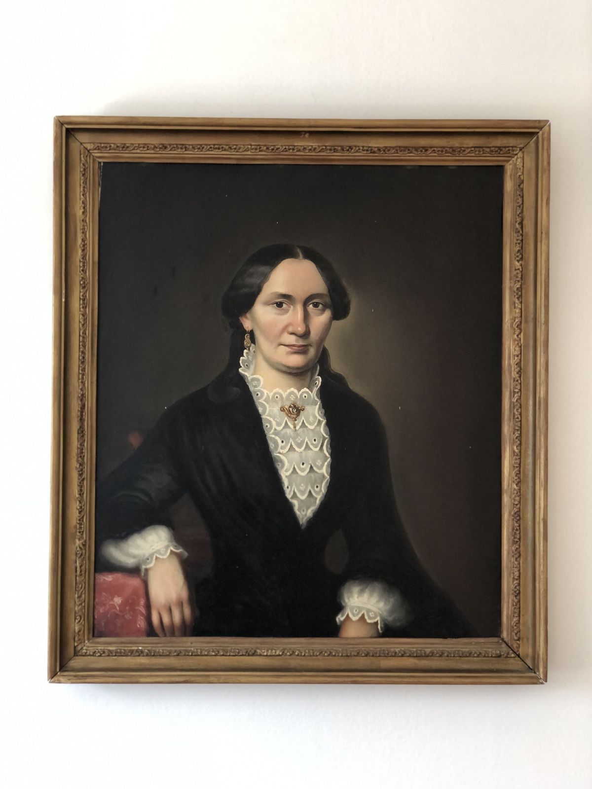 Pair Of Large 19th Century German Portrait Paintings photo for sale