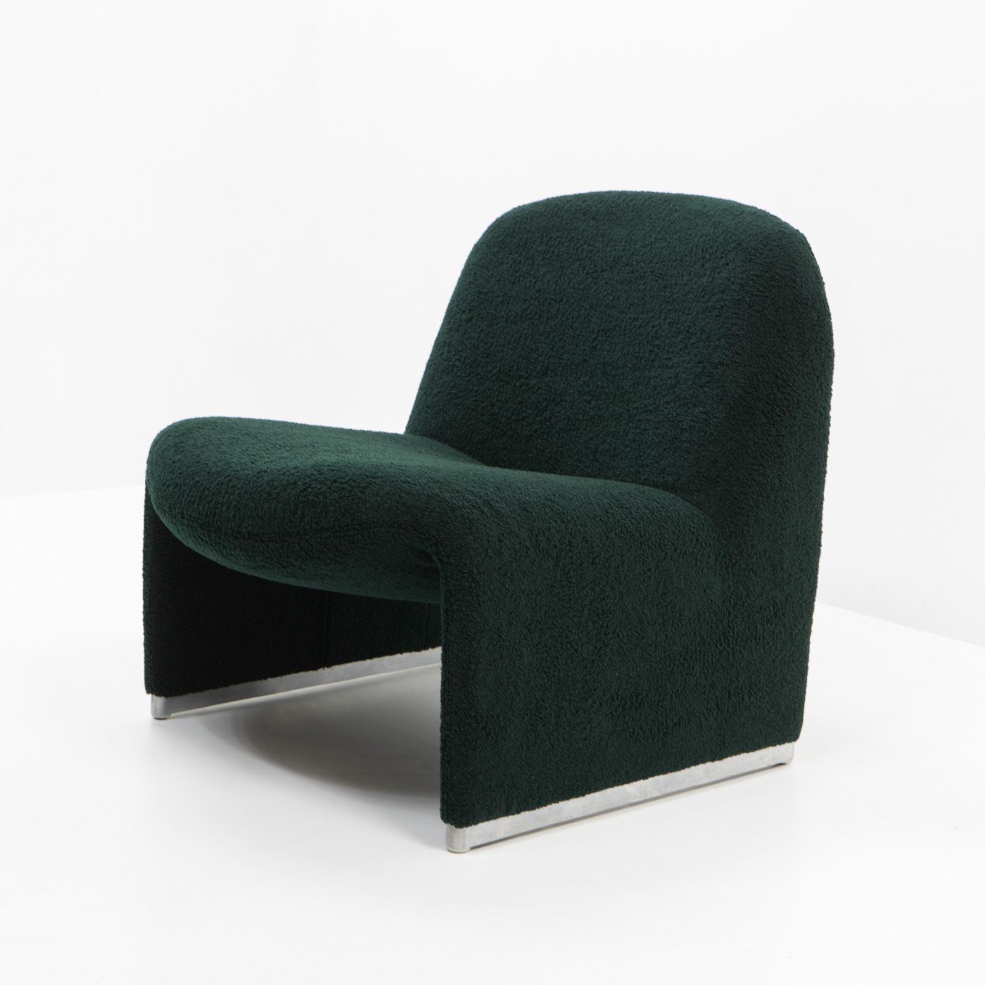 Alky Chair, Dark Green Bouclé, 1980s photo for sale
