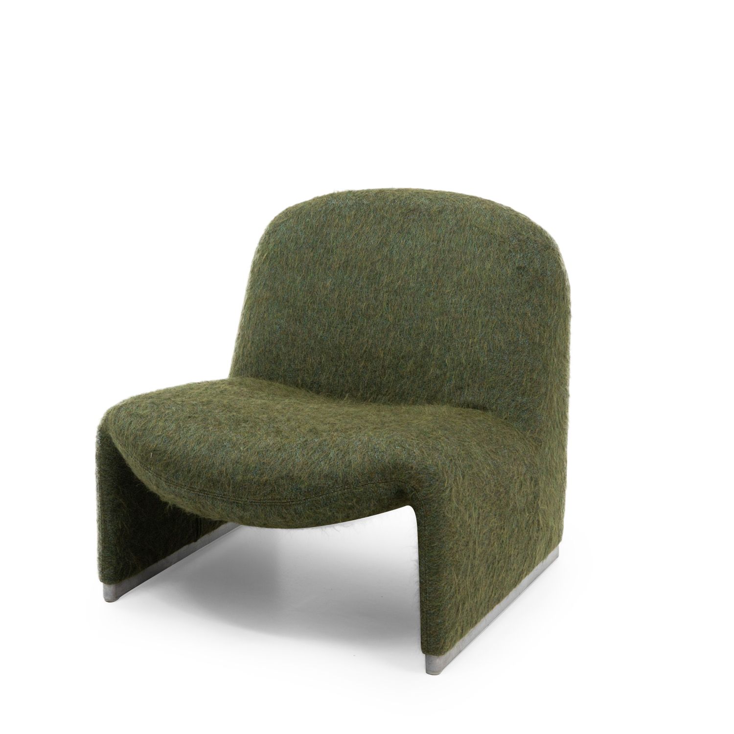 Alky Chair By Giancarlo Piretti, In Pierre Frey Yeti Wool, 1980s