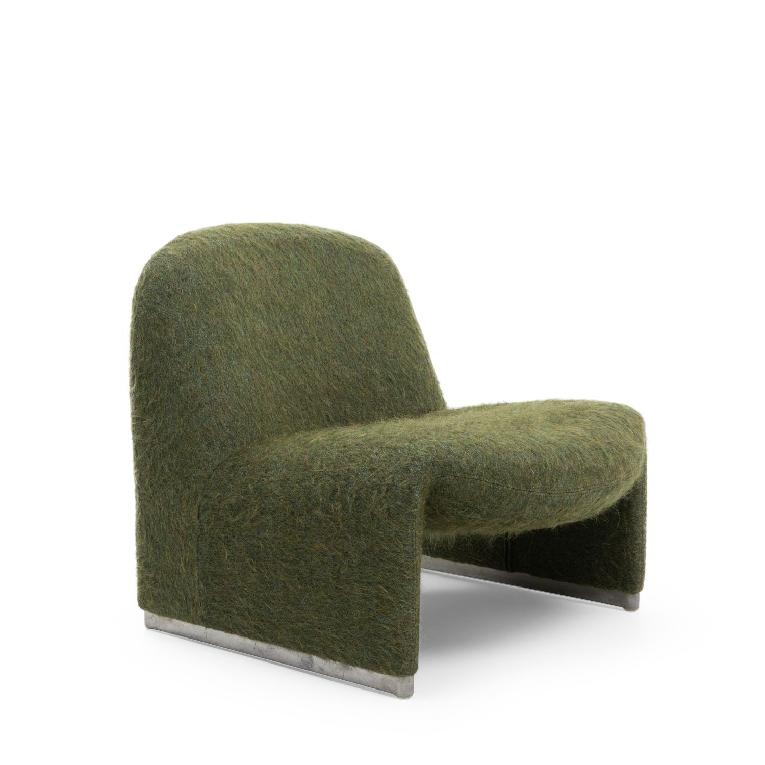 Alky Chair By Giancarlo Piretti, In Pierre Frey Yeti Wool, 1980s photo furniture