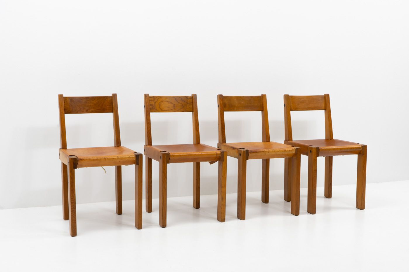 Original Pierre Chapo S24 Chairs France 1970s  Set Of 4 photo Furniture