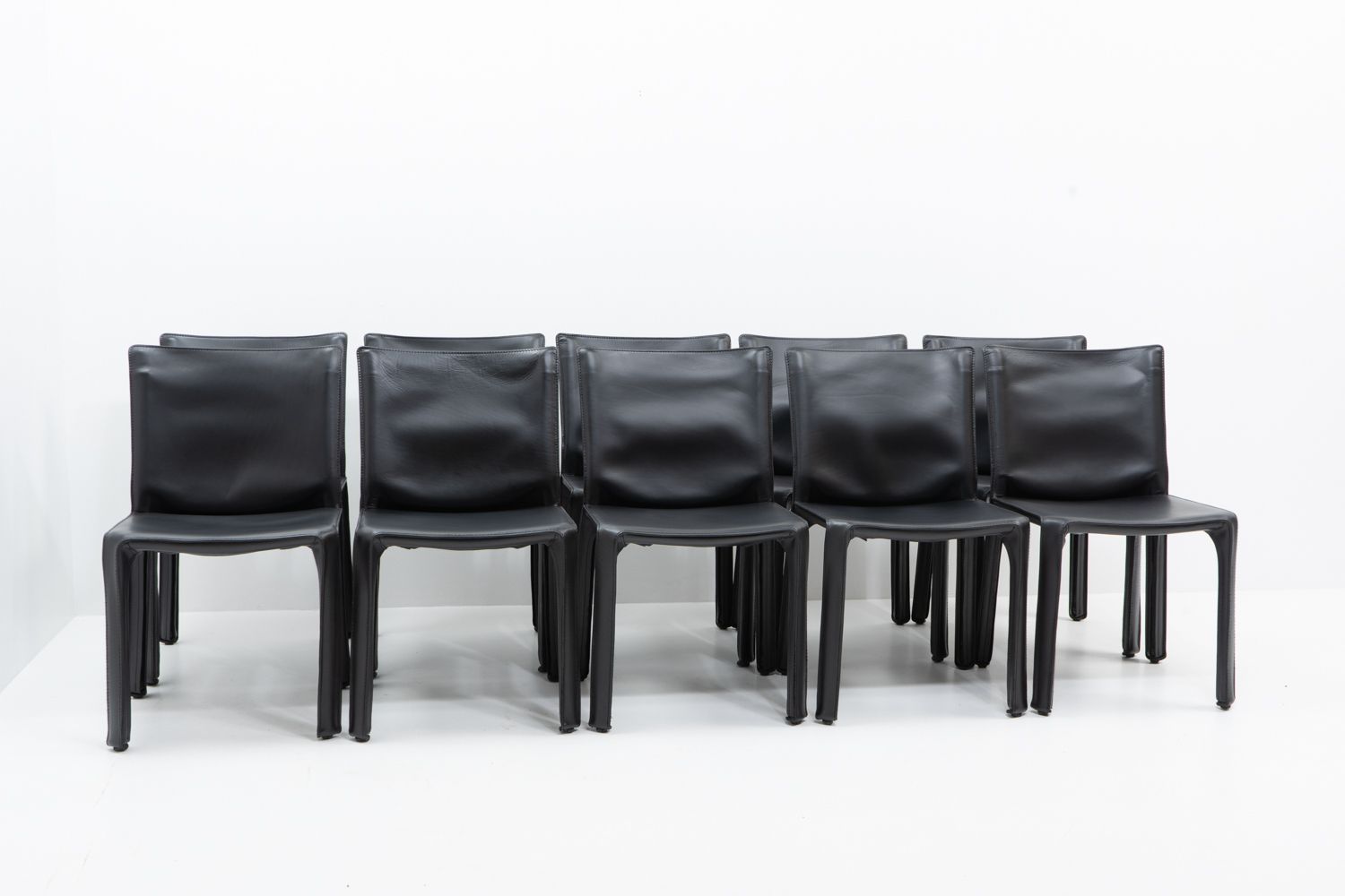 Mario Bellini For Cassina Cab 412, Set Of 10, 1990s photo for sale