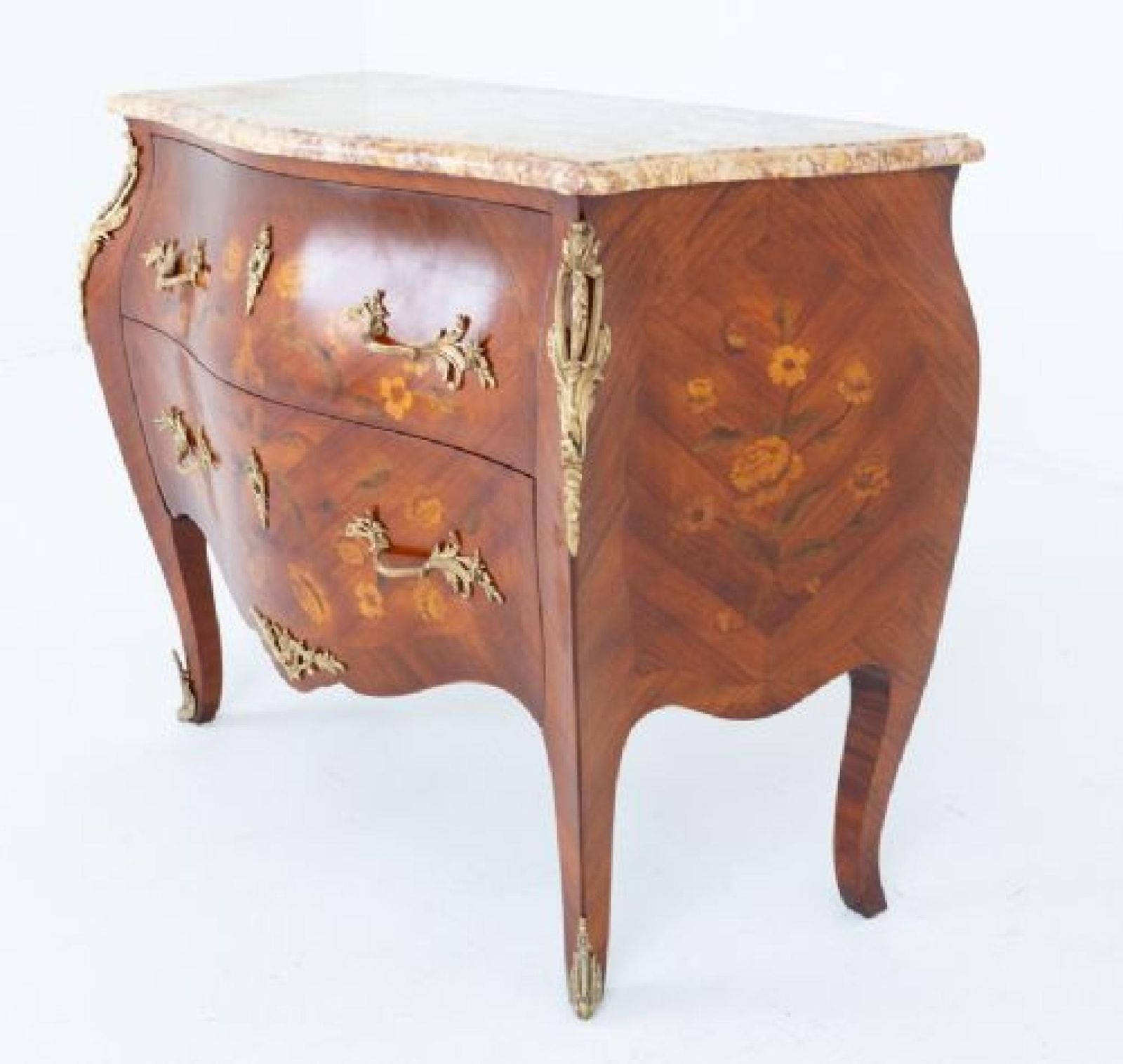 French Empire Commode Bombe Chest Drawers photo for sale