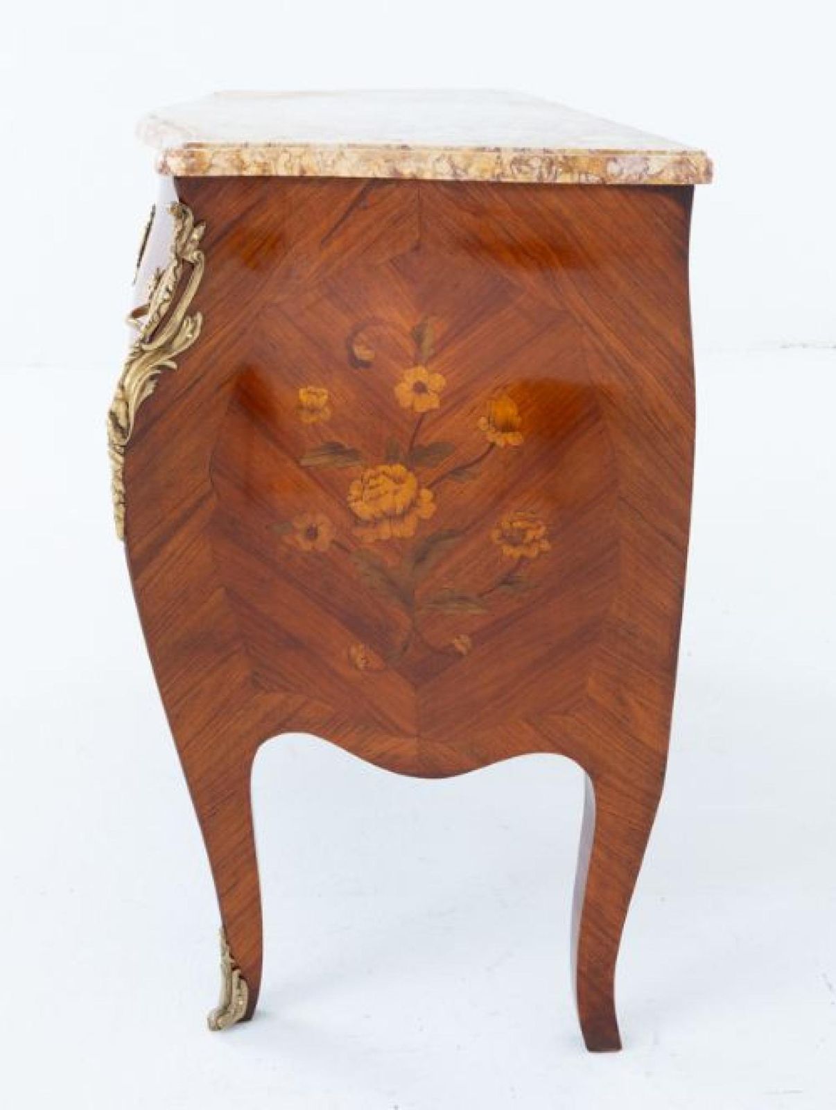 French Empire Commode Bombe Chest Drawers photo Furniture