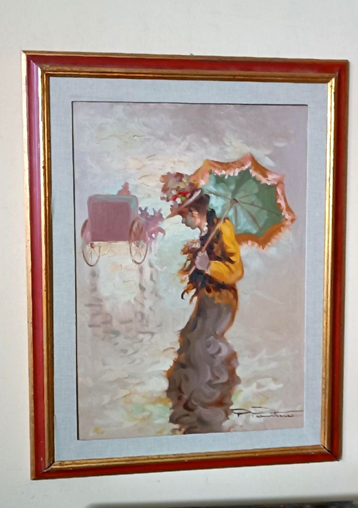 Dipinto Olio Su Tela Scena Parigina Pietro Pantino (1941 2020) photo furniture