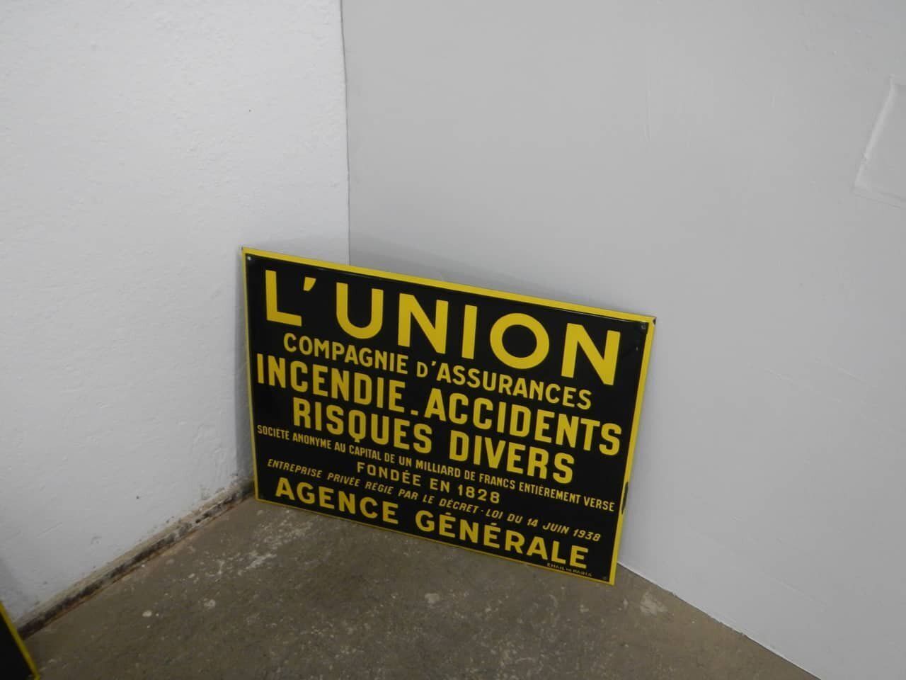 License Plate Union Compagnie Assicurance France, 1930
