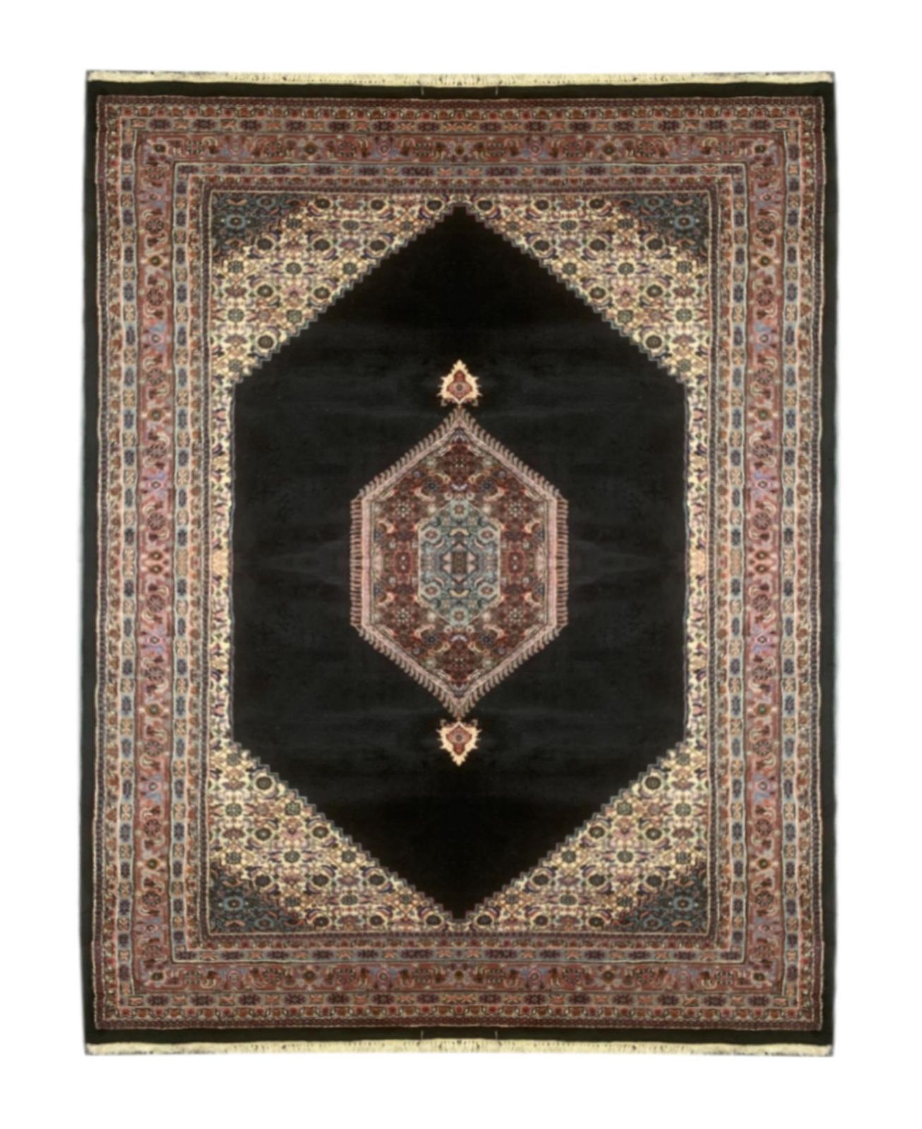Black Vintage Rug, Geometric Rug Medallion Carpet, Home Interior Livingroom Rug photo for sale