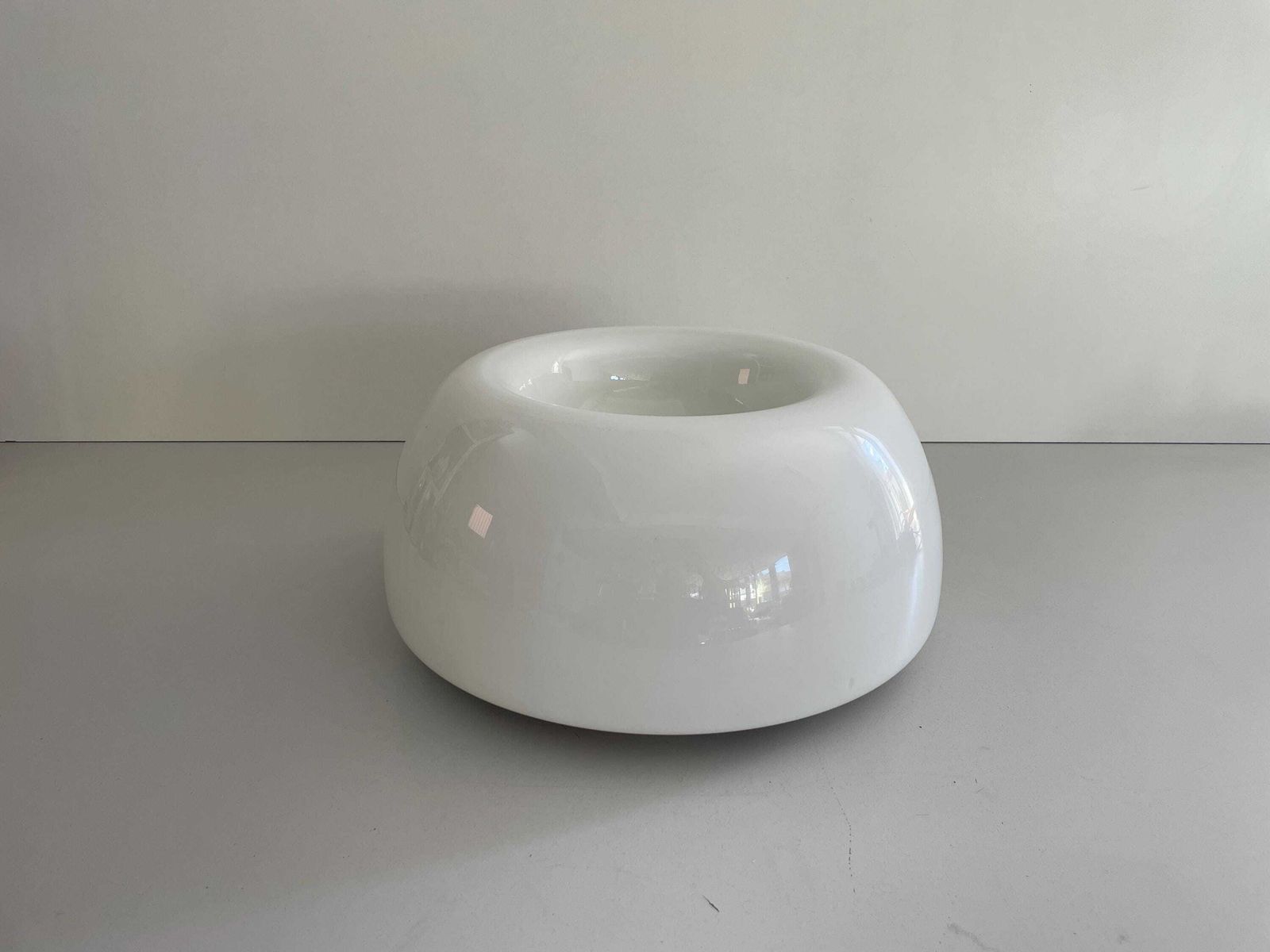Model Vellela Opaline Glass Flush Mount Light By Achille Castiglioni For Flos, 1960s, Italy photo for sale