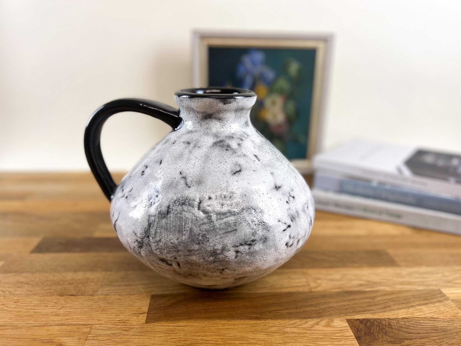 Xl Black And White Swiss Vase   Swiss Studio Pottery By Ziegler Keramik, Schaffhausen photo vinterior