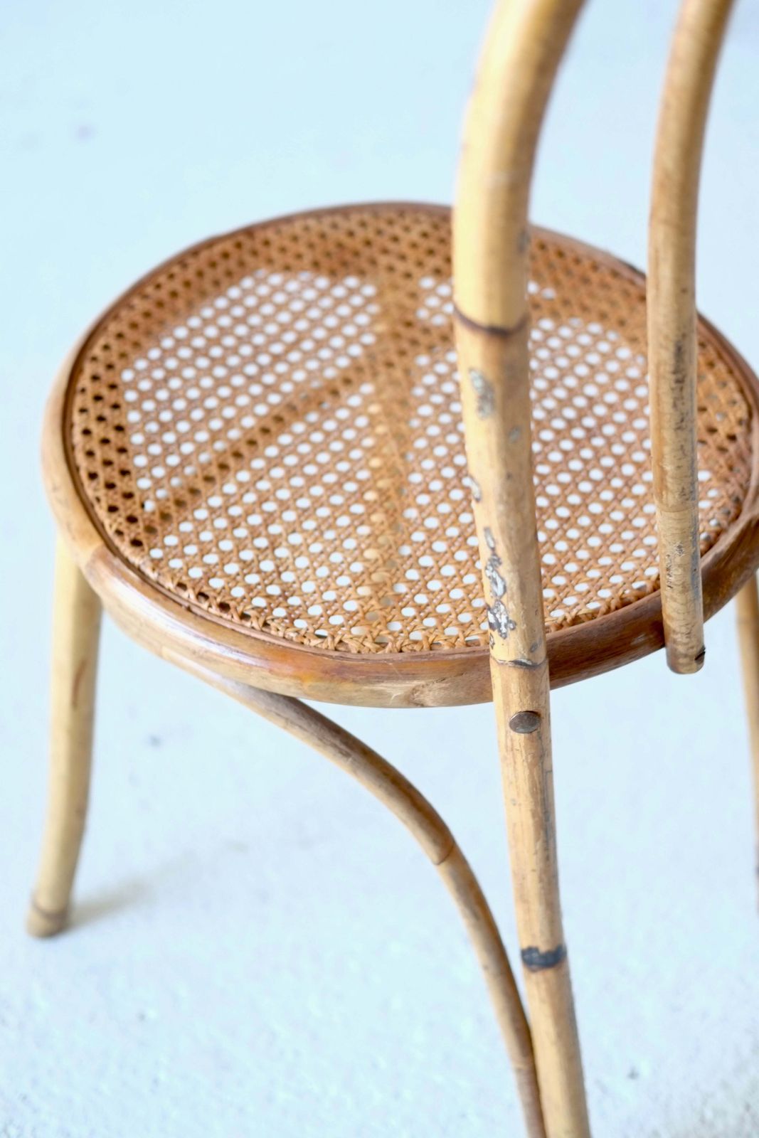 A Set Of Four French Midcentury Bamboo Dining Chairs photo vinterior