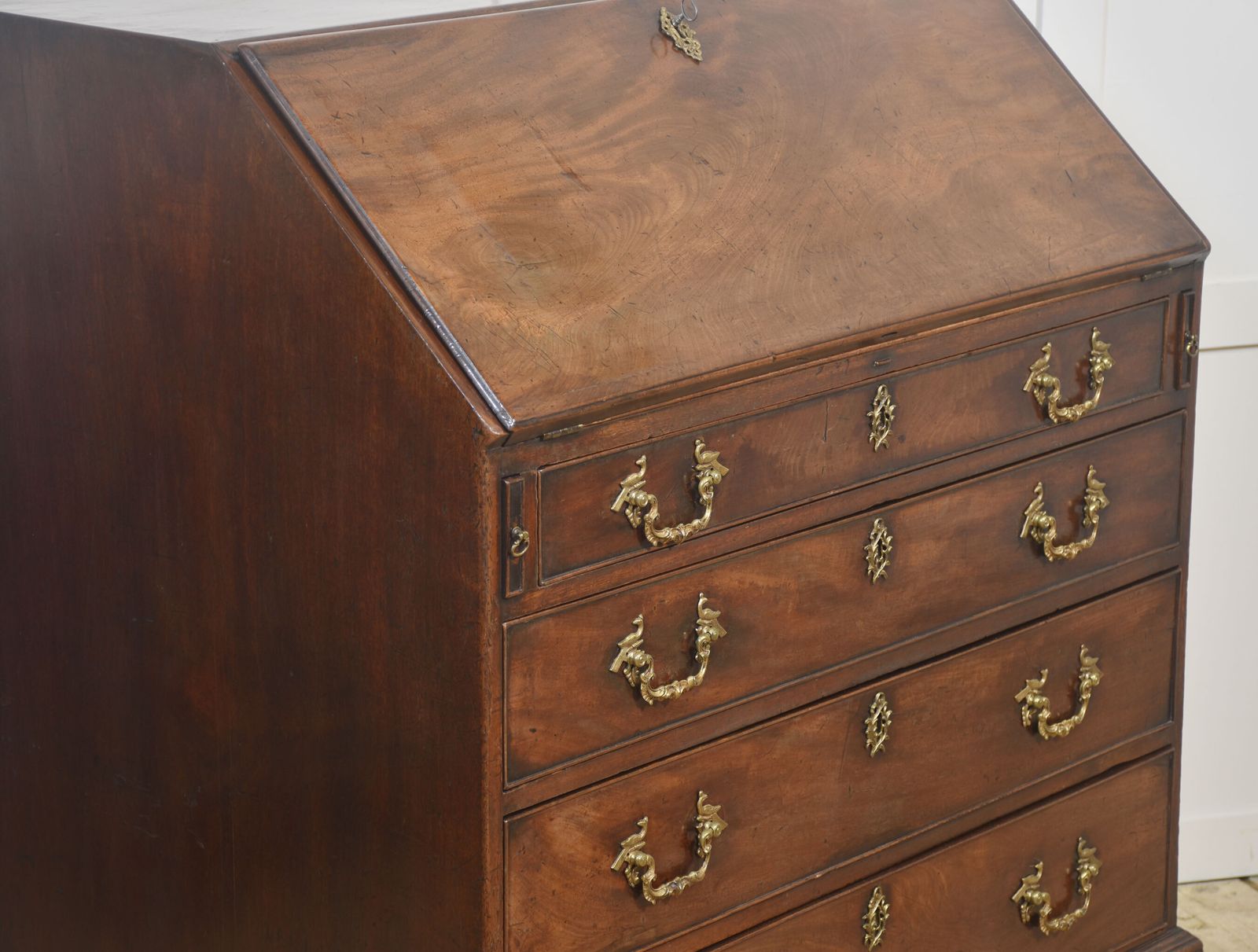 George III Mahogany Bureau photo vintage