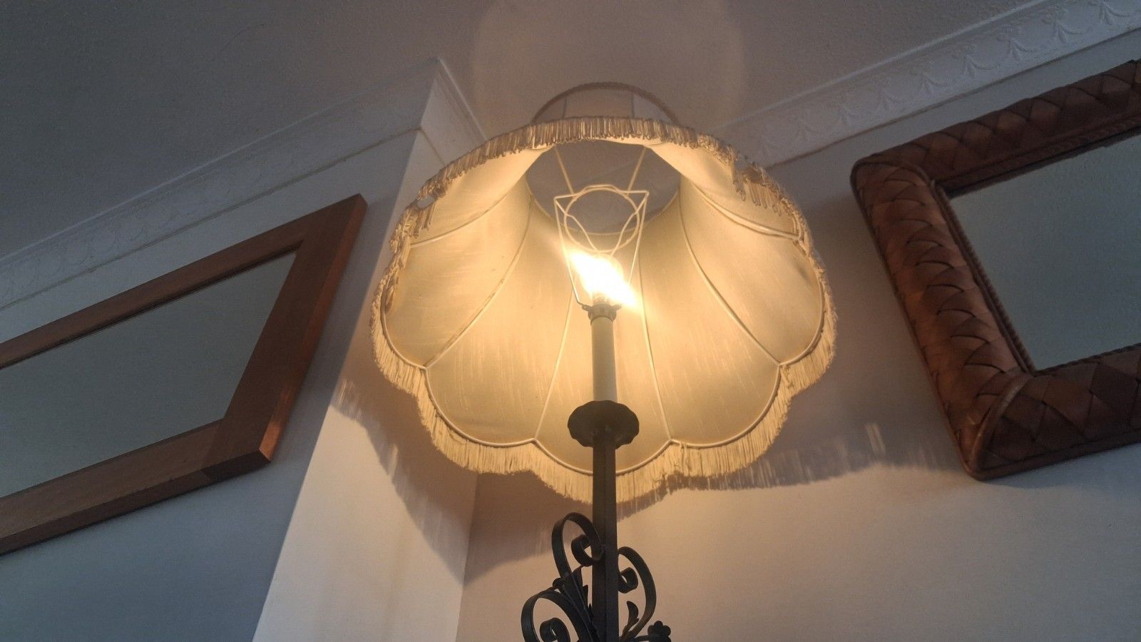Original 1960's French Mid Century Wrought Iron Standard Lamp / Floor Lamp photo for sale