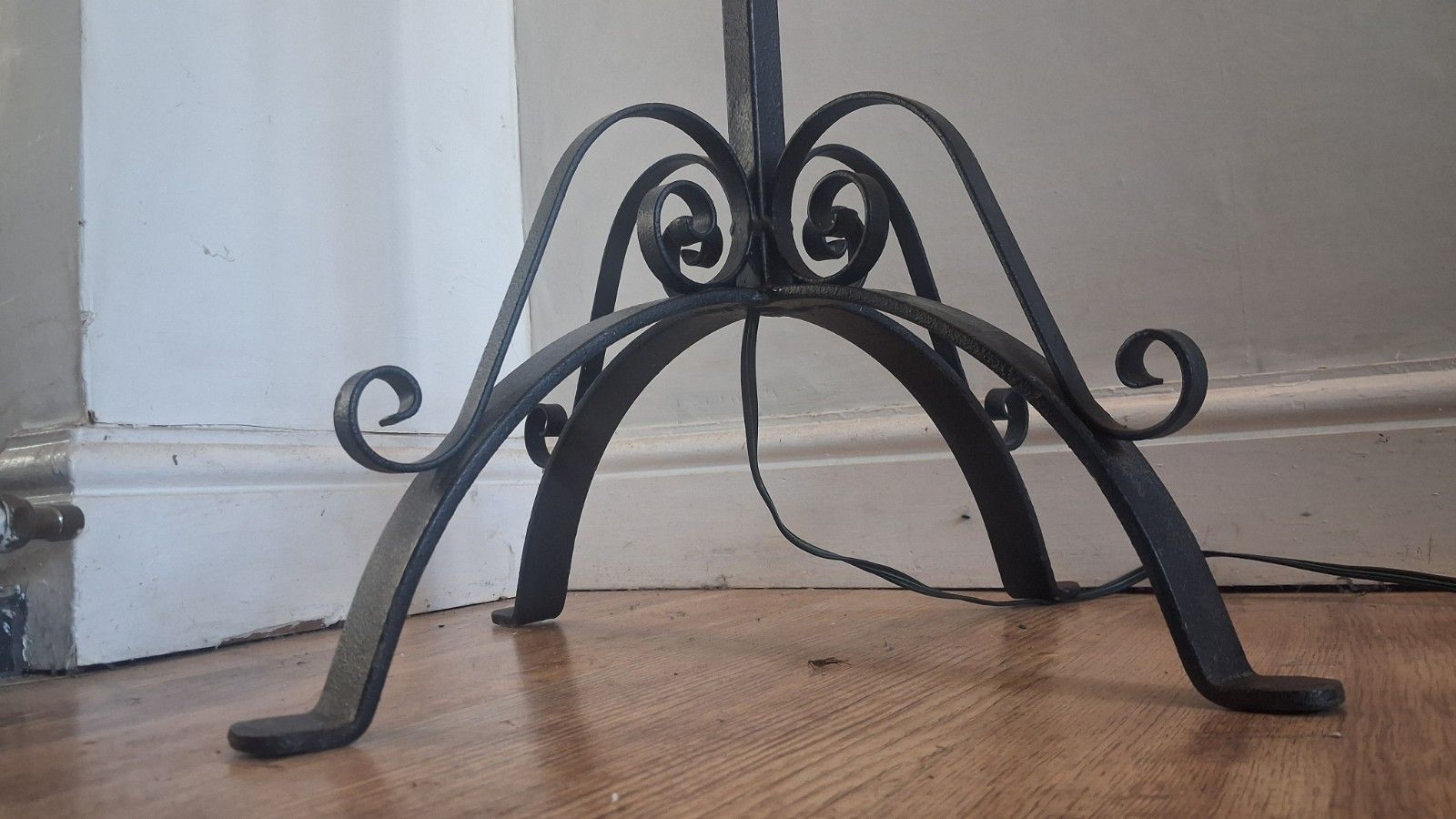 Original 1960's French Mid Century Wrought Iron Standard Lamp / Floor Lamp photo 275.0