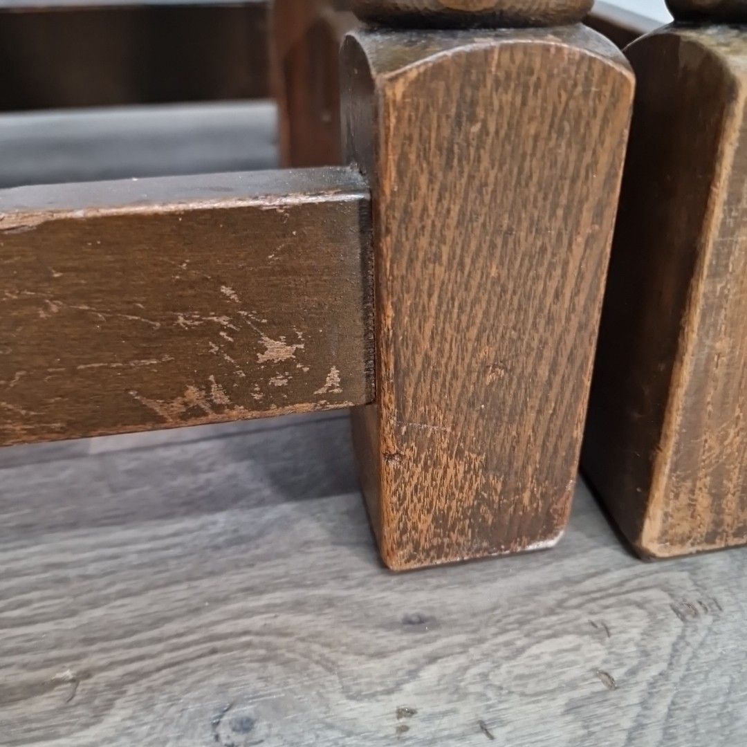 photo for sale Vintage Old Charm Solid Oak Nest Of Tables Wood Bros – Wooden Jointing Side