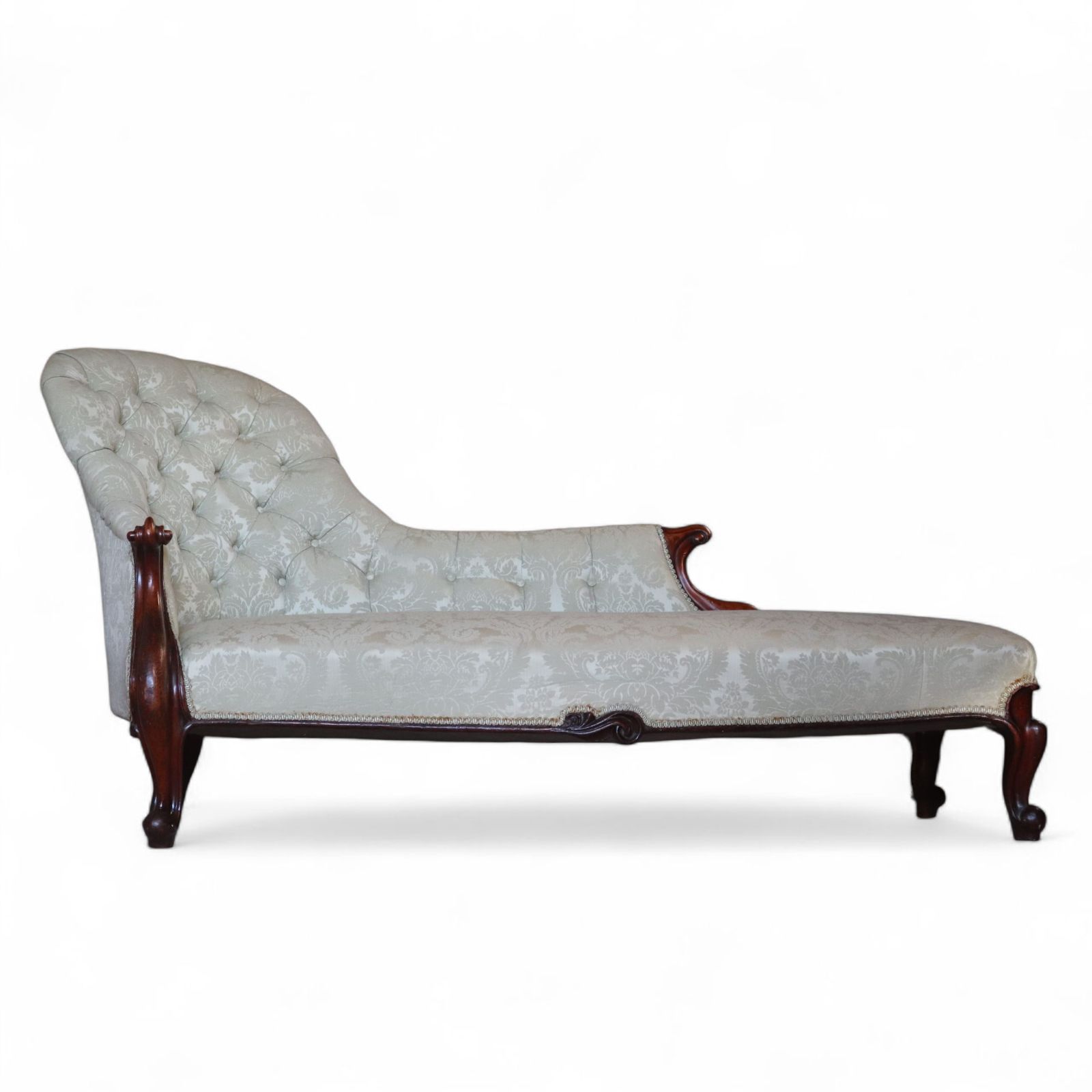 Victorian Mahogany Chaise Longue / Antique Lounge Sofa / Day Bed photo Furniture