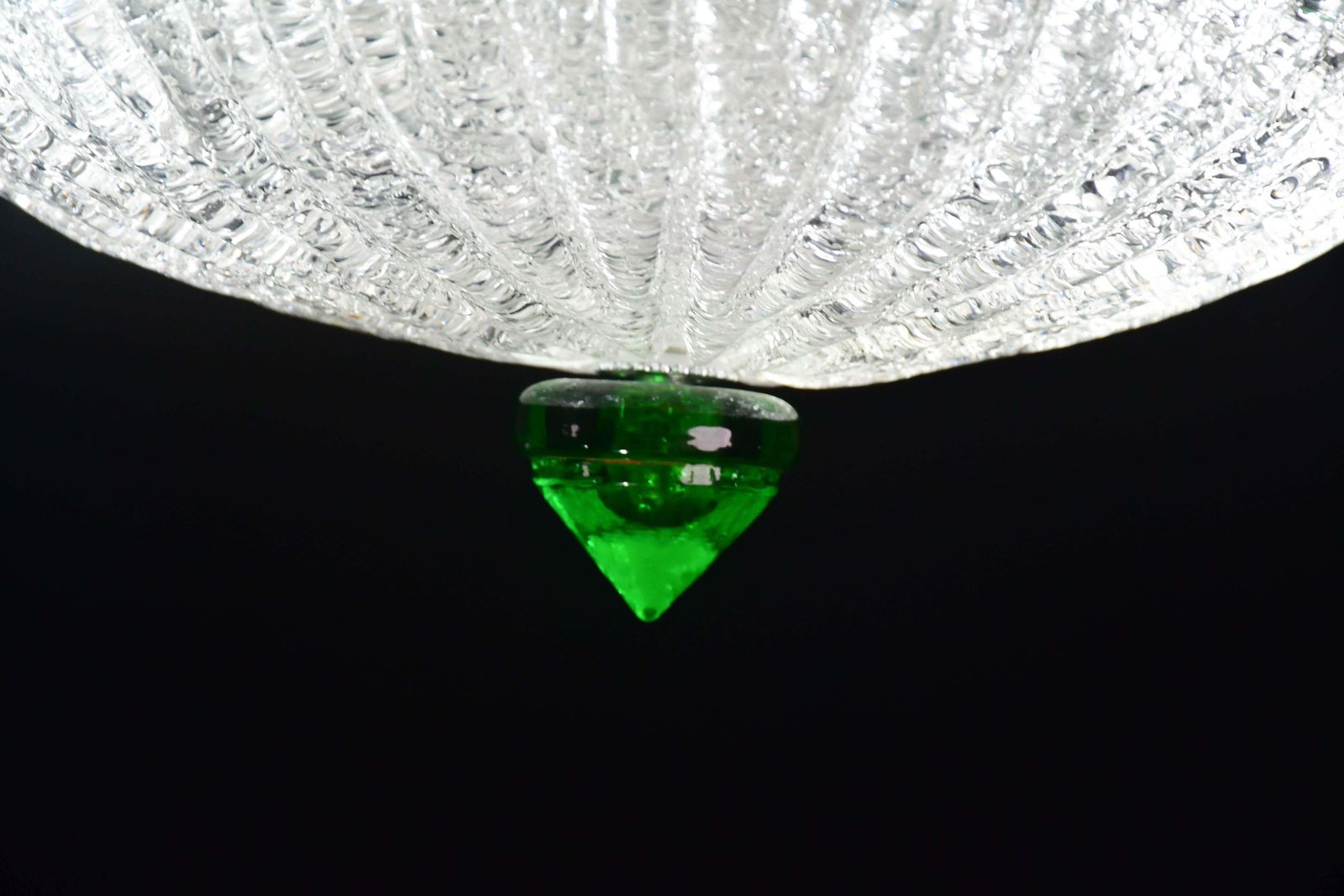 Charming Italian Green Murano Glass Ceiling Fixture, Murano, 1970 photo buy