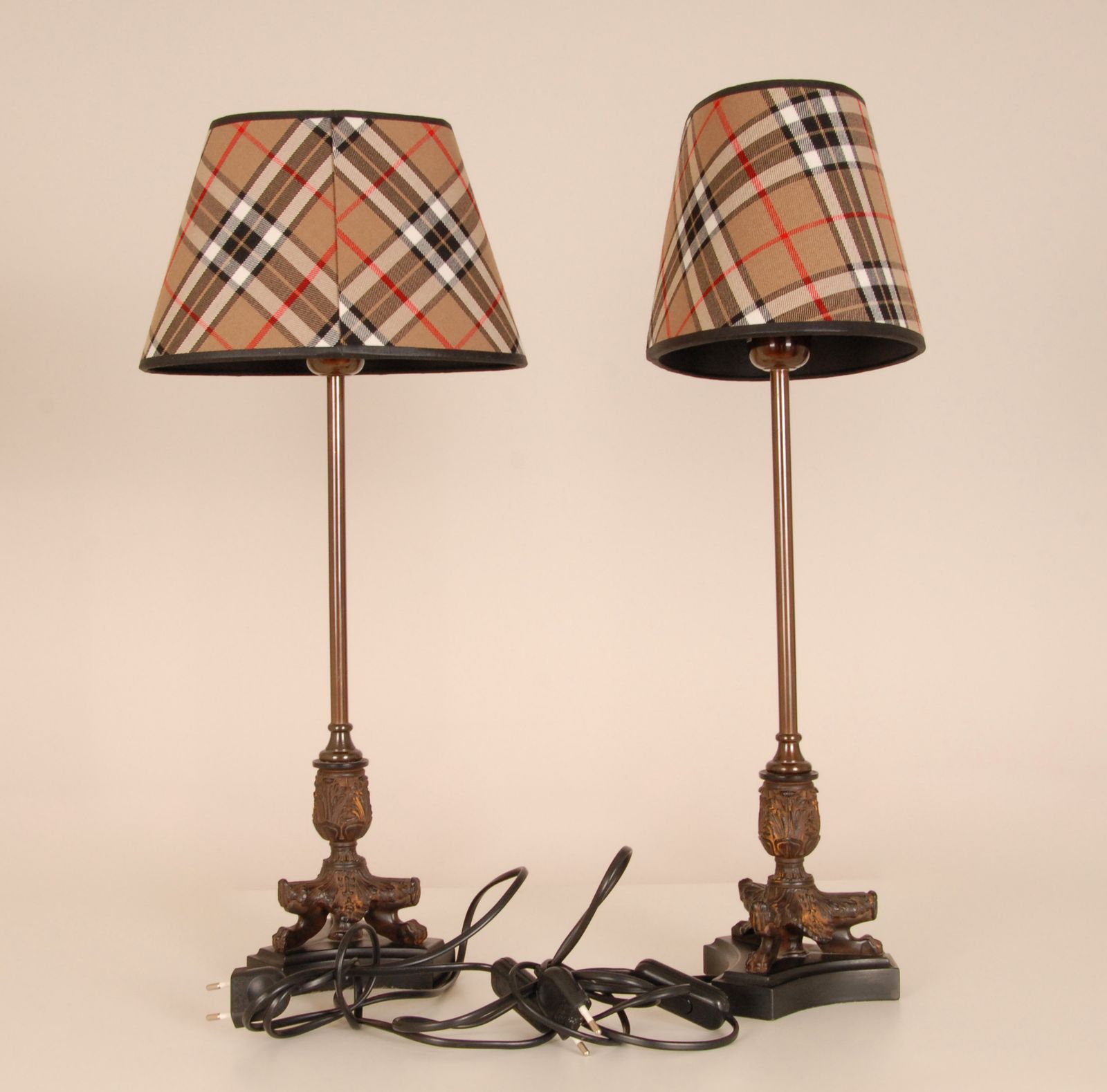 French Napoleonic Table Lamps, 1980s, Set Of 2 photo vintage
