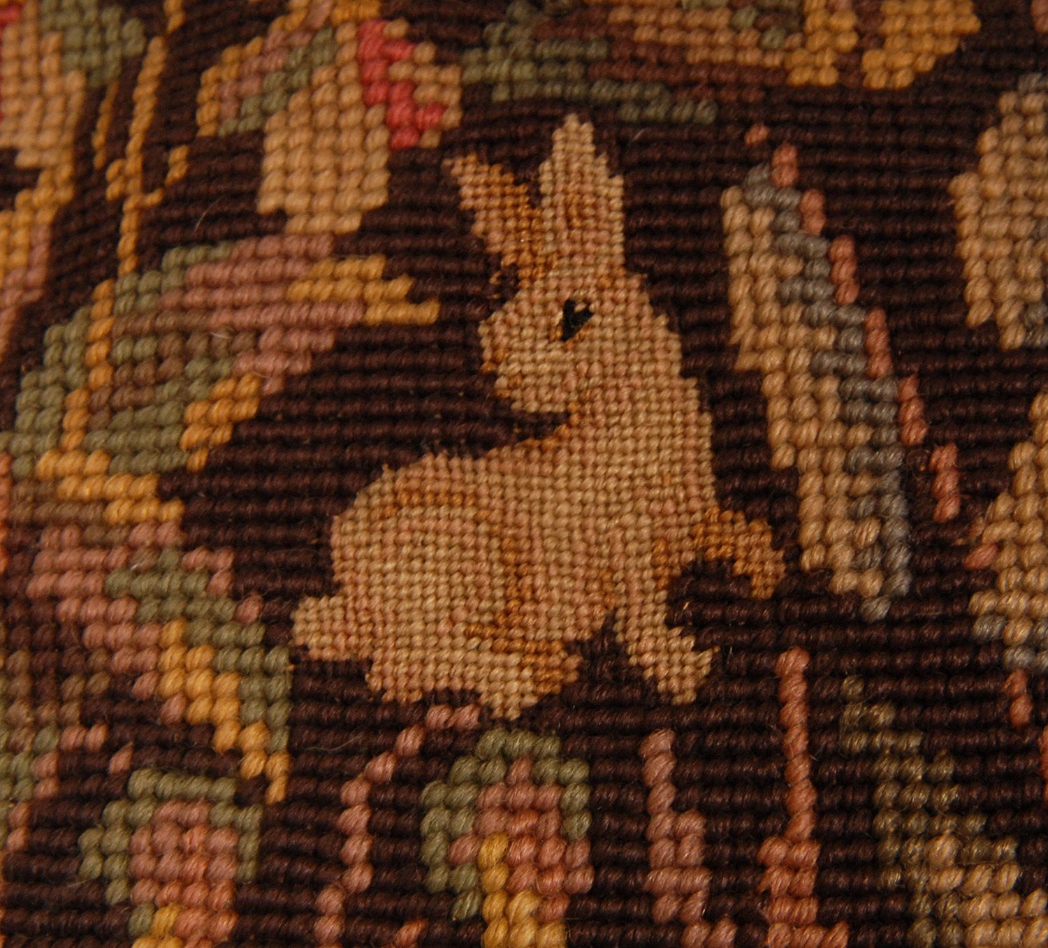 photo furniture 19th Century Flemish Tapestry Neo Renaissance Pillow Cushion Allegorical Millefleurs Animals