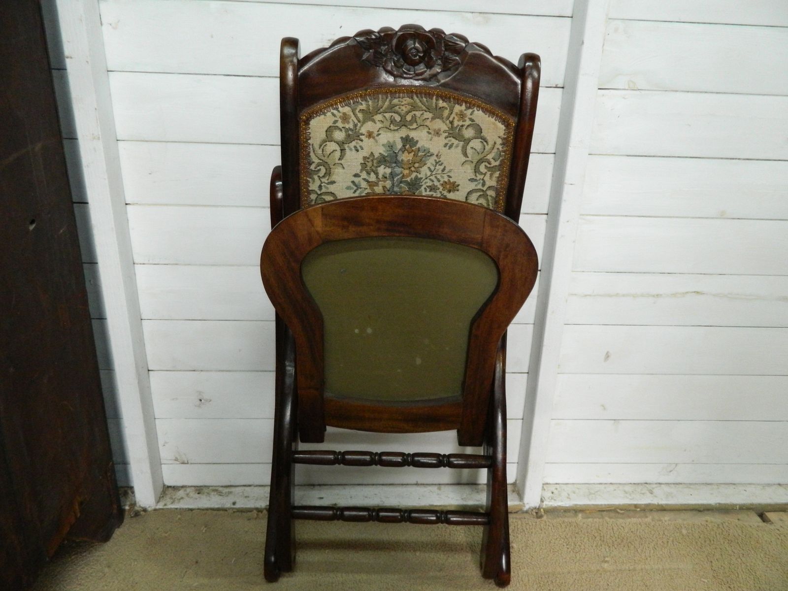 photo vinterior Vintage  Mahogany Folding  Rocking Chair