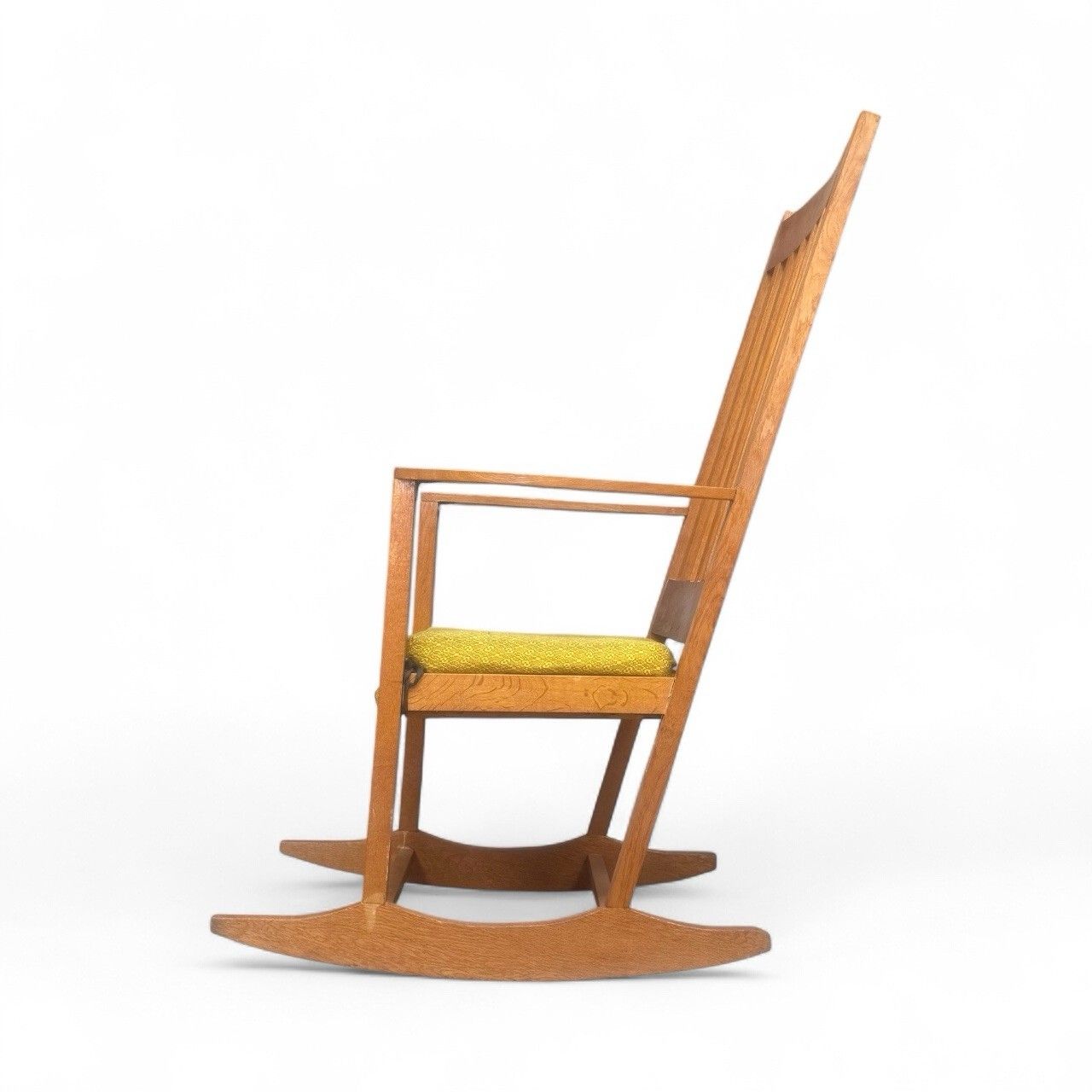 Mid Century Oak Armchair Rocking Chair Robin Nance Superior Quality C1960s photo for sale