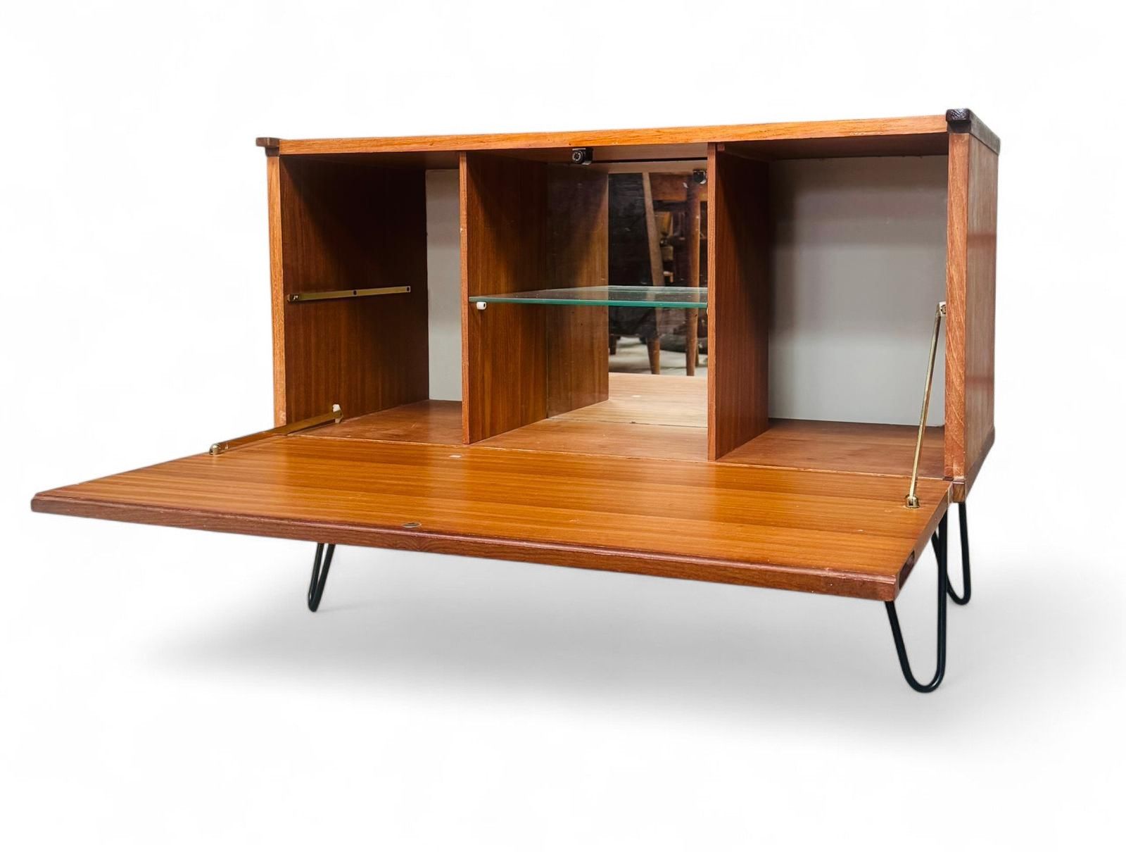 Teak Beaver And Tapley Cupboard Media Unit Mid Century Retro  Hair Pin Legs photo furniture