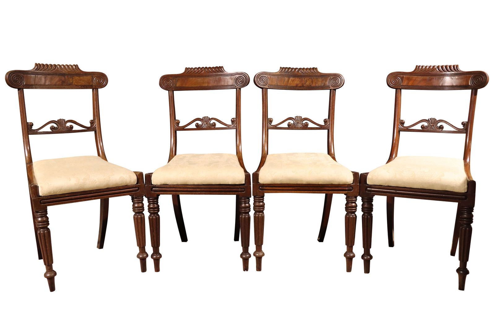 A Good Set Of Six Mahogany Dining Chairs In The Manner Of Gillows, Circa 1830 photo vintage