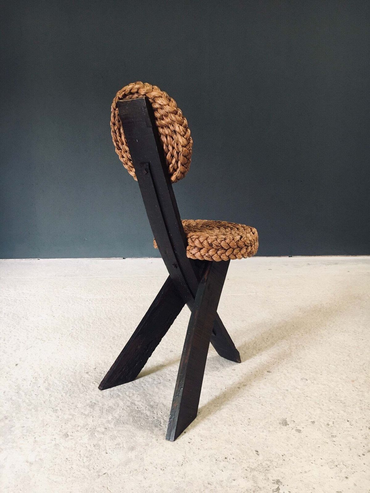 photo vinterior Mediterranean Design Driepoot Stoelen Van Audoux Minet, Frankrijk, Ca. Jaren 1950