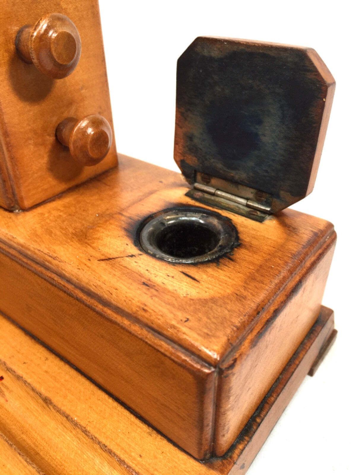 Antique Wooden Office Desktop Stand Art Deco Perpetual Calendar C.1930 Working photo 279.0