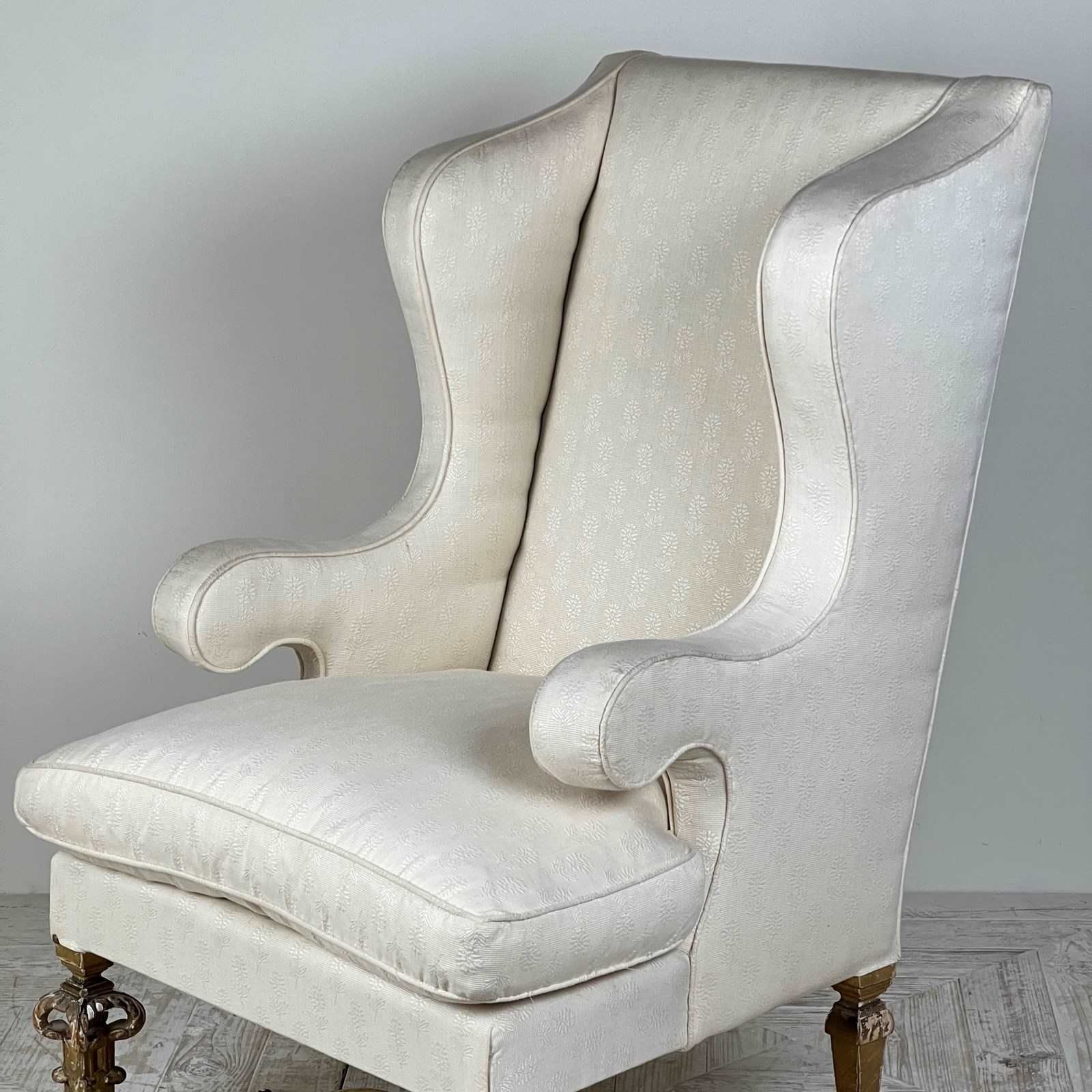 Antique Giltwood Wingback Armchair In The Late 17th Style photo buy