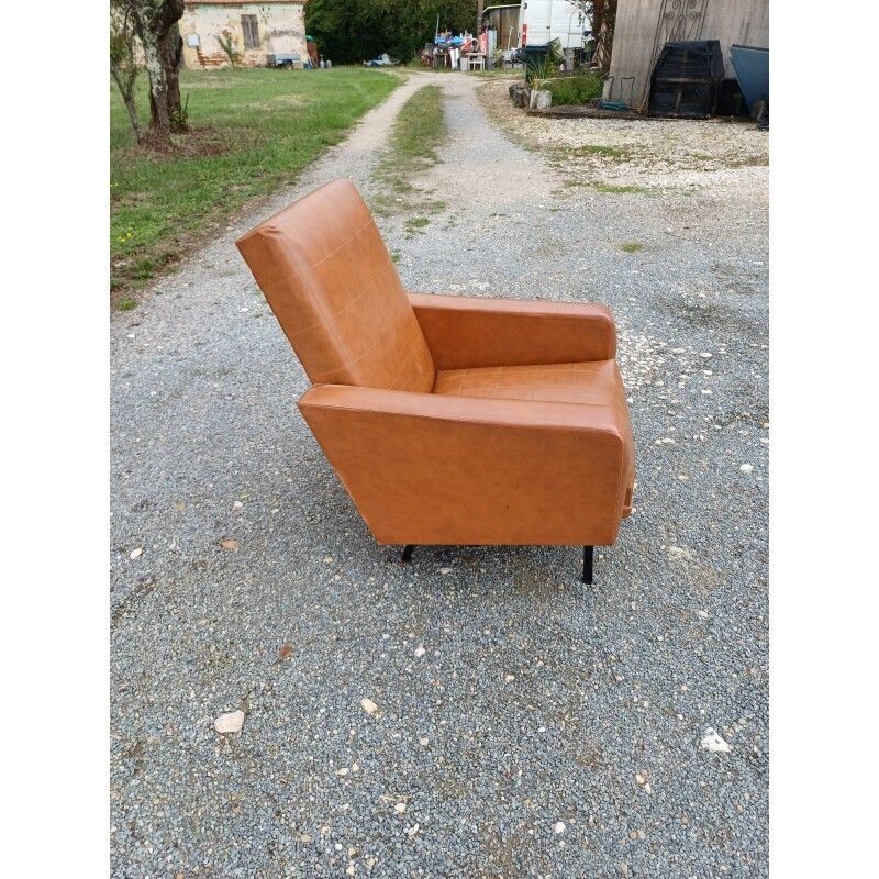Vintage 50s/60s Brown Skai Armchair