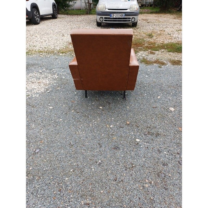 Vintage 50s/60s Brown Skai Armchair photo furniture