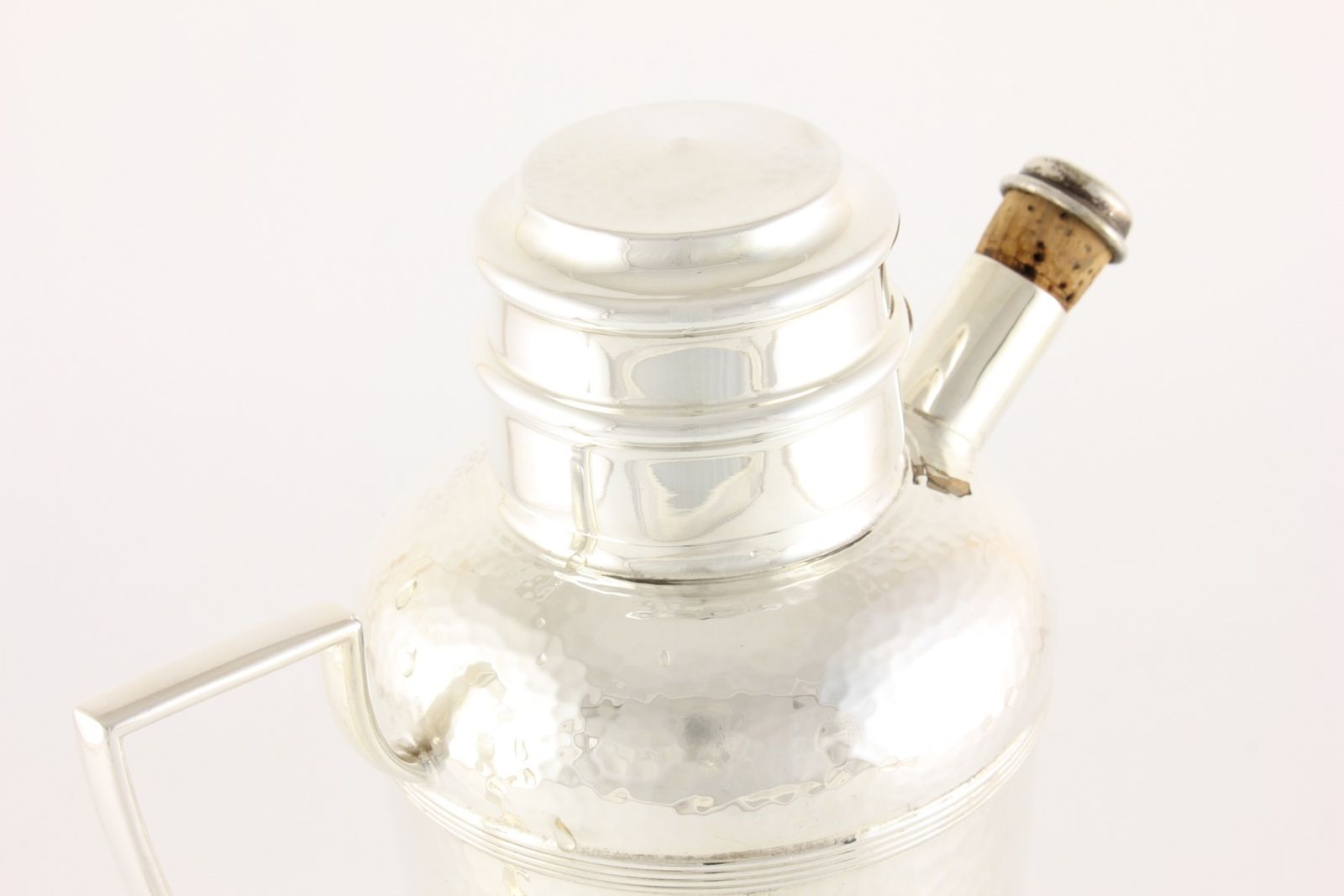 Antique Silver Plate Mappin Webb Cocktail Shaker. Hammered Drinks Mixer. photo buy