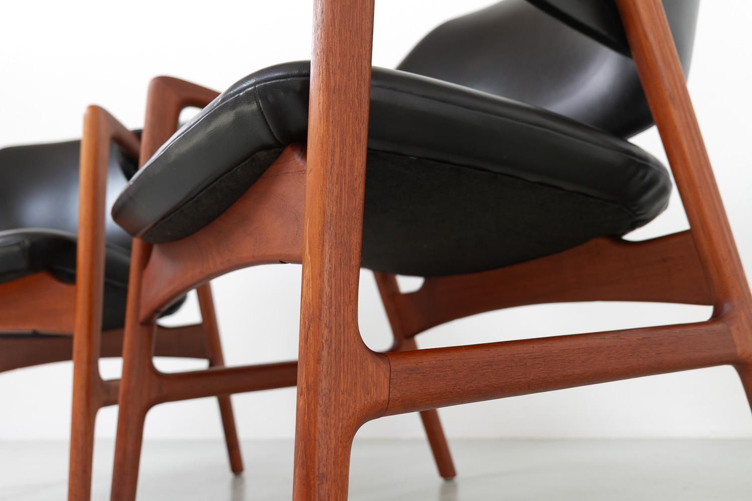 photo vintage Ingmar Relling "Junior" Teak Armchairs For Vsm, 1950s. Set Of 2.