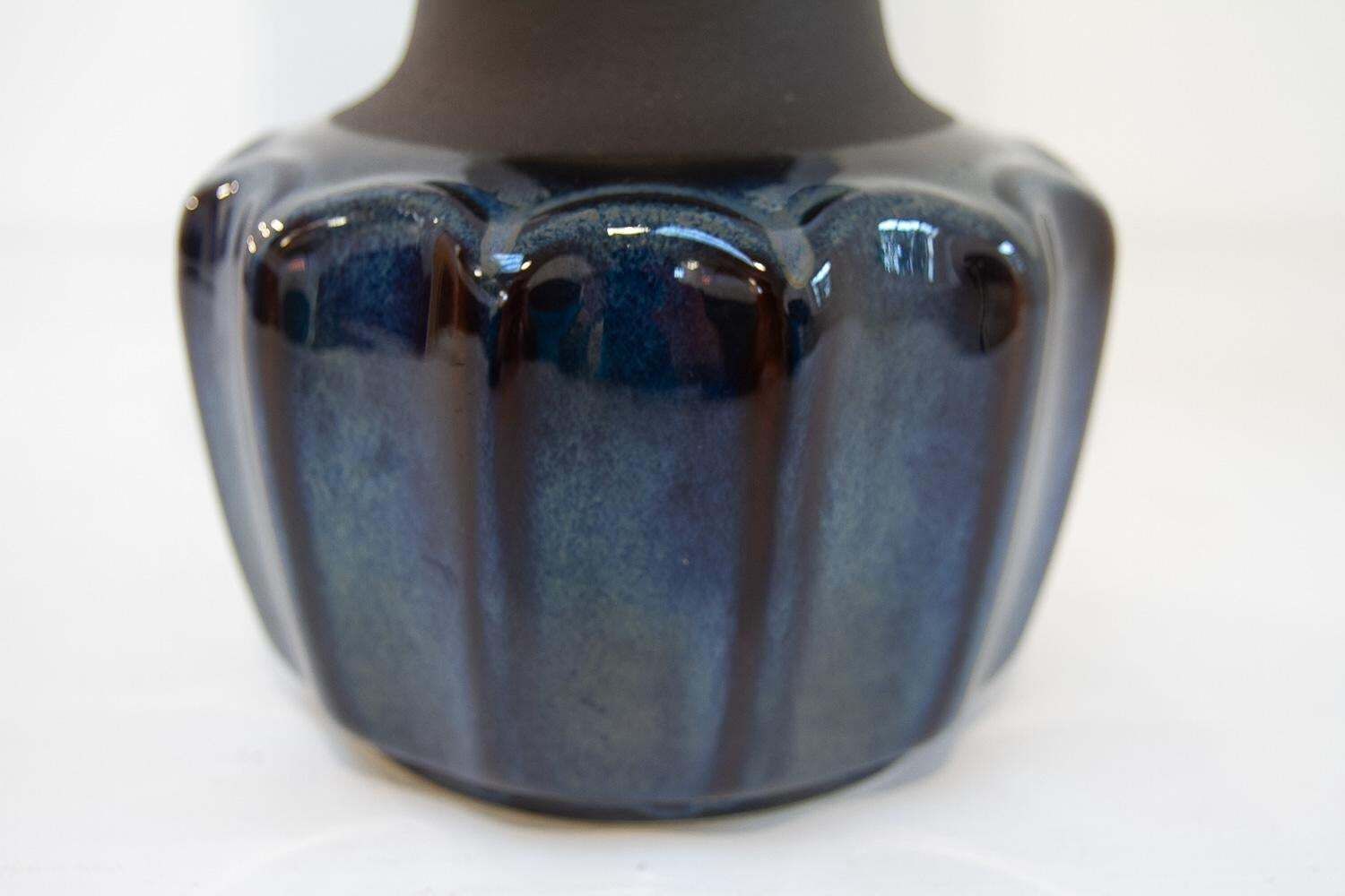 photo buy Danish Modern Blue Ceramic Table Lamp 1051 By Einar Johansen For Søholm, 1960s.