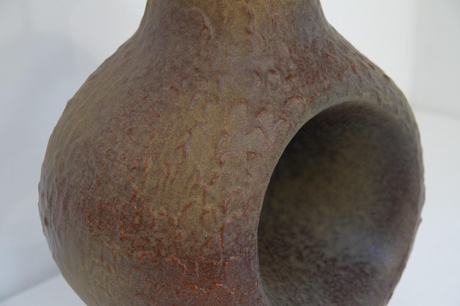 Danish Mid Century Modern Circular Stoneware Floor Lamp, 1960s. photo 1091.0