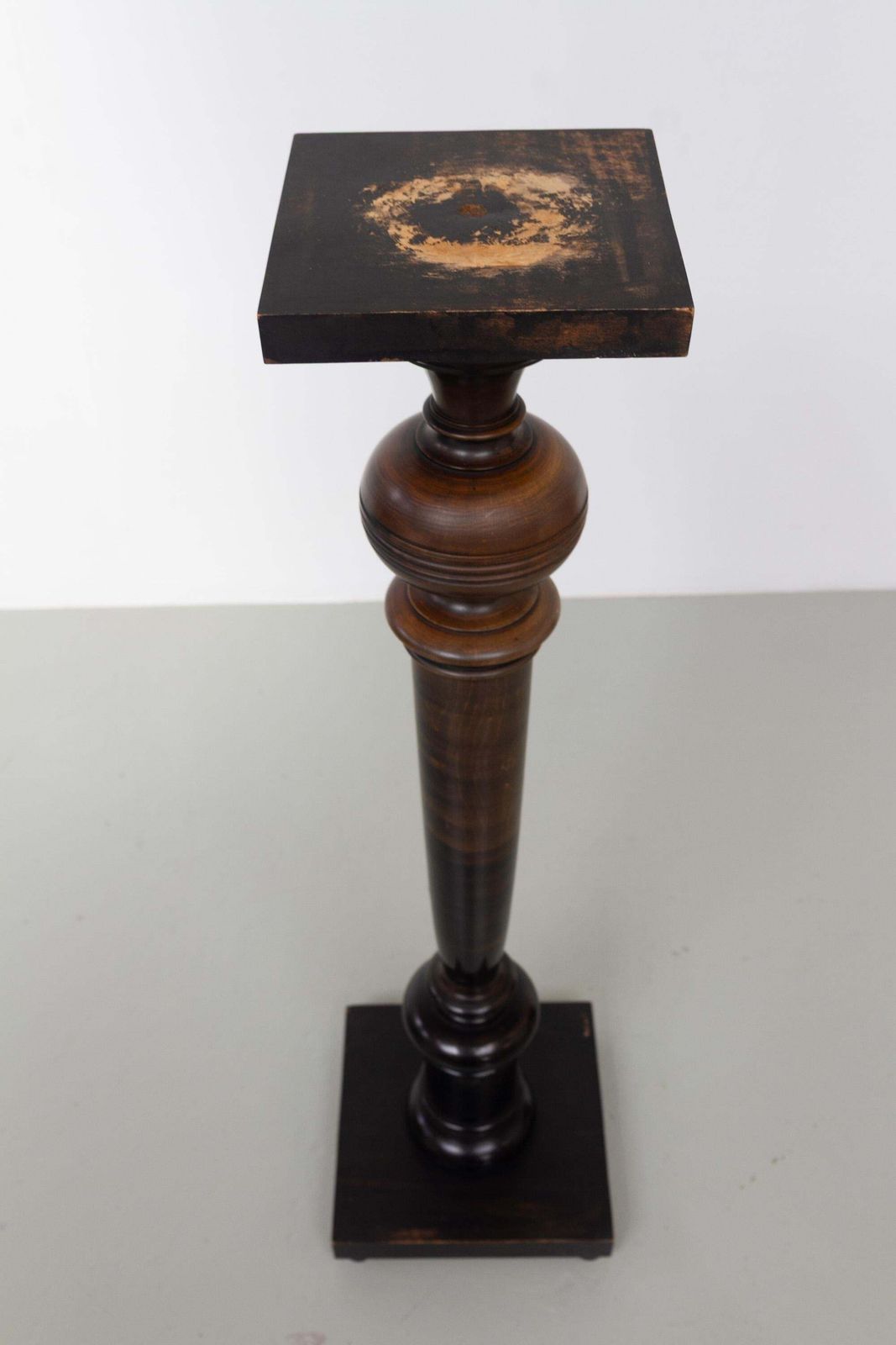 Danish Antique Wooden Pedestal Column, 1910s. photo Home Decor