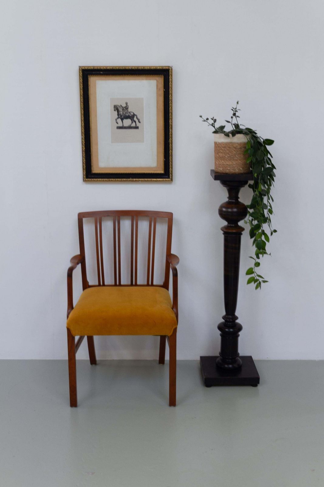 Home Decor Danish Antique Wooden Pedestal Column, 1910s. photo
