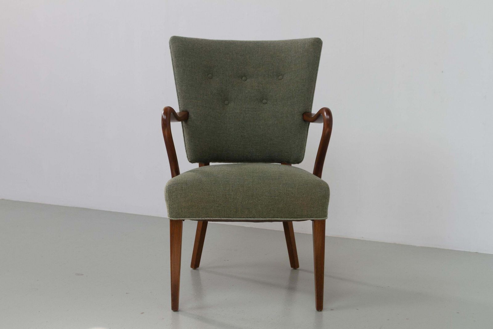 Danish Green Armchair By Alfred Christensen For Slagelse Møbelværk, 1940s. photo furniture