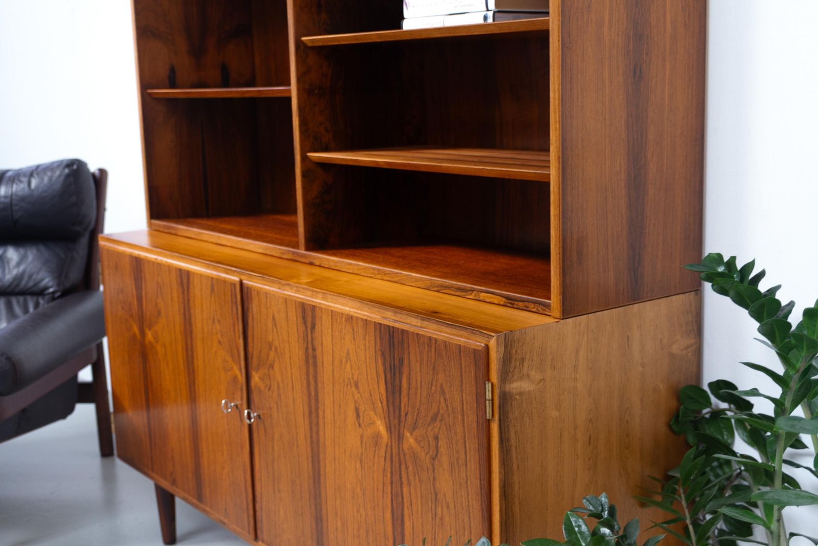 Danish Rosewood Bookcase With Sideboard By Carlo Jensen For Hundevad, 1960s. photo vinterior