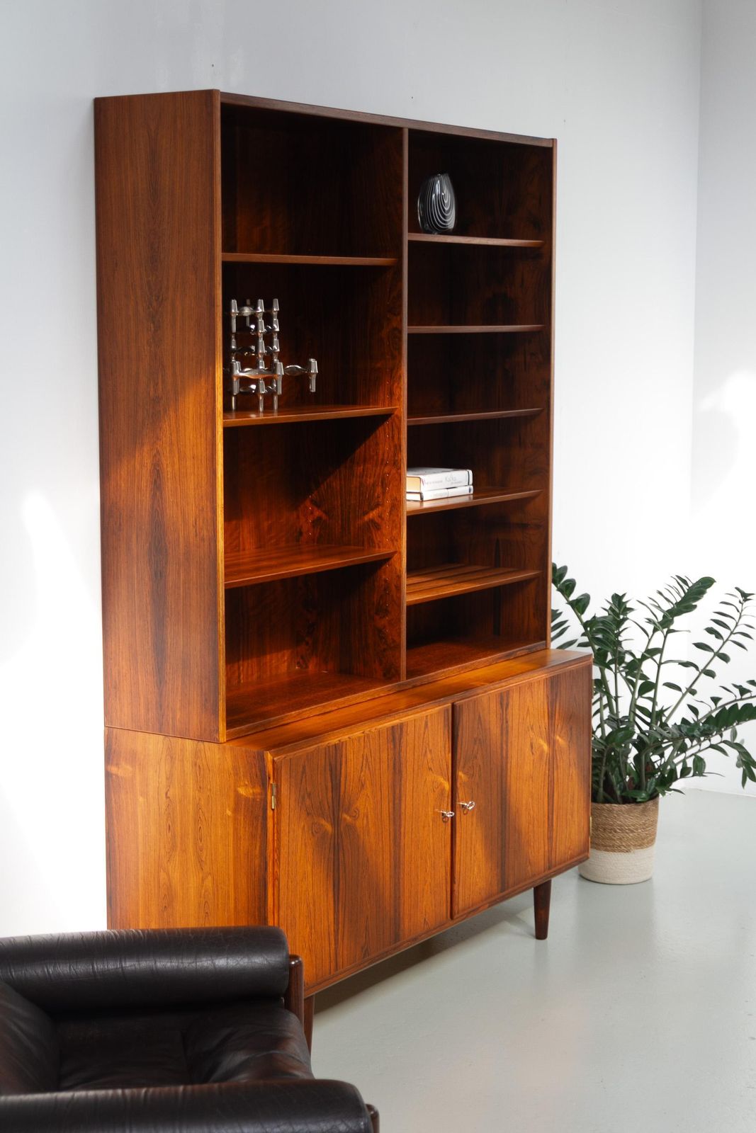 Danish Rosewood Bookcase With Sideboard By Carlo Jensen For Hundevad, 1960s. photo buy