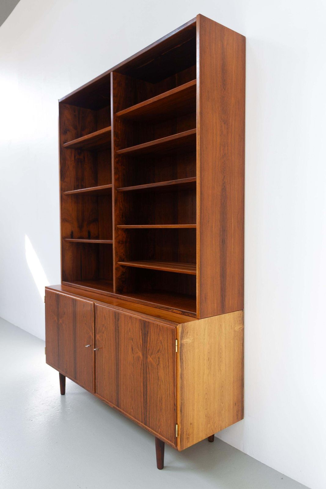 photo furniture Danish Rosewood Bookcase With Sideboard By Carlo Jensen For Hundevad, 1960s.