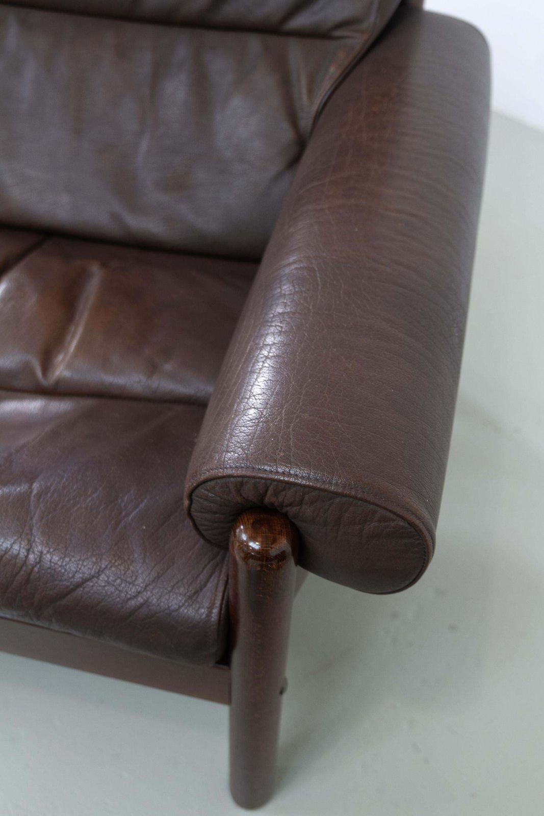 Furniture Danish Mid Century Norell Style Leather Lounge Chair, 1960s. photo