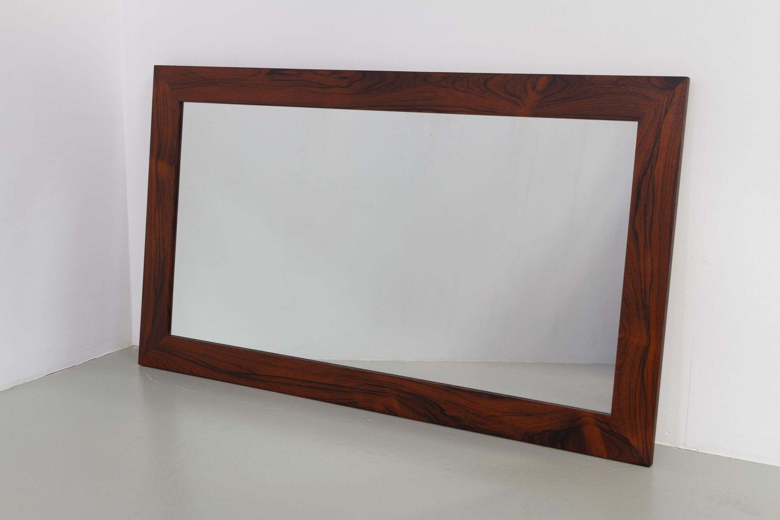 Large Danish Mid Century Modern Rosewood Mirror, 1970s. photo furniture