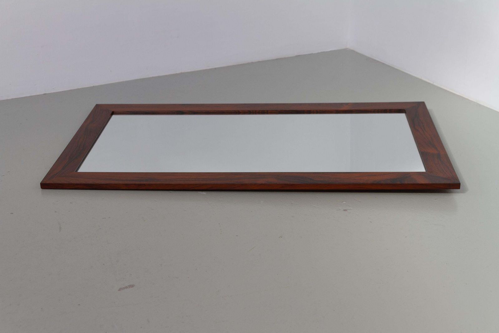 Large Danish Mid Century Modern Rosewood Mirror, 1970s. photo vintage