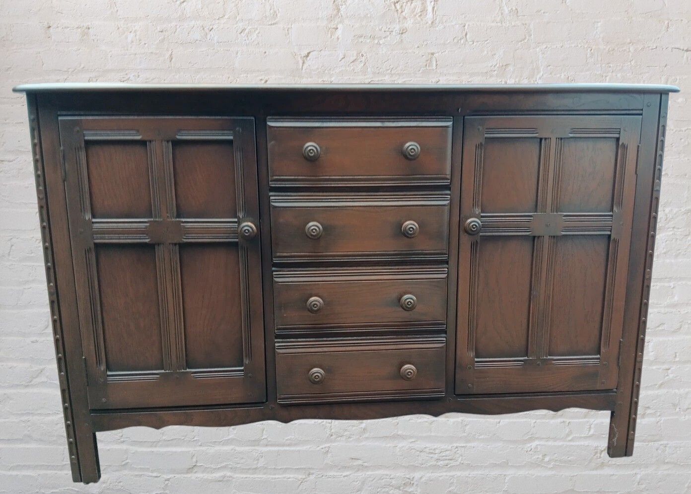 Ercol Dresser 4 Drawers 2 Cupboards And Shelved Top photo for sale