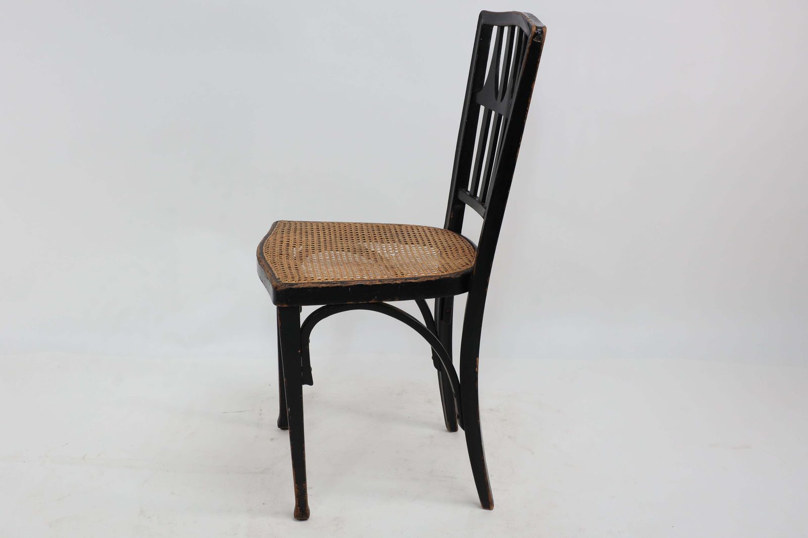 Gustav Siegel For J And J Kohn. Three Ebonised Bentwood Dining Or Cafe Chairs. photo buy