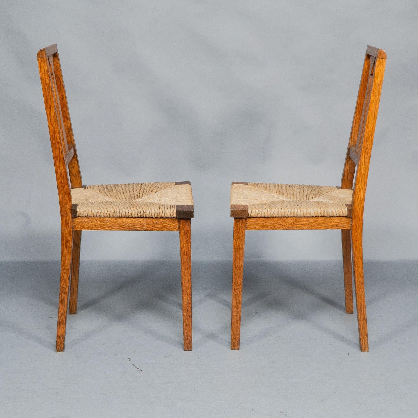 Wylie & Lochhead. Pair Of Arts & Crafts Oak Side Chairs photo Furniture