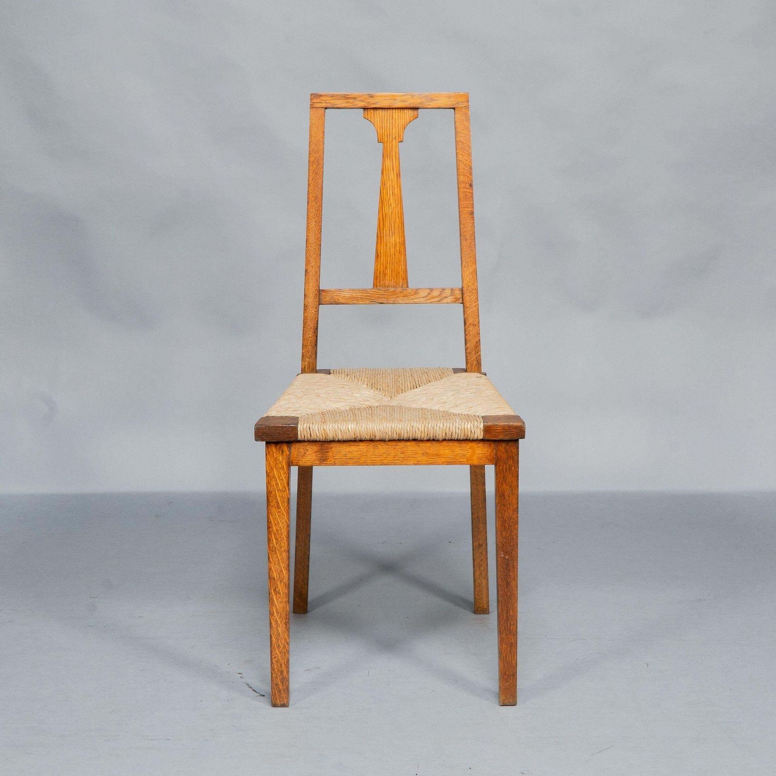 Wylie & Lochhead. Pair Of Arts & Crafts Oak Side Chairs photo 969.0